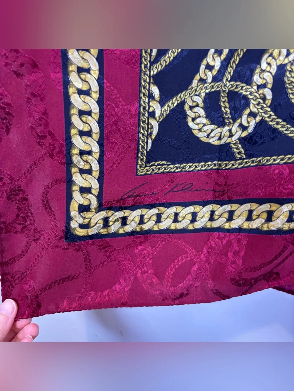 Vintage Anne Klein Silk Scarf